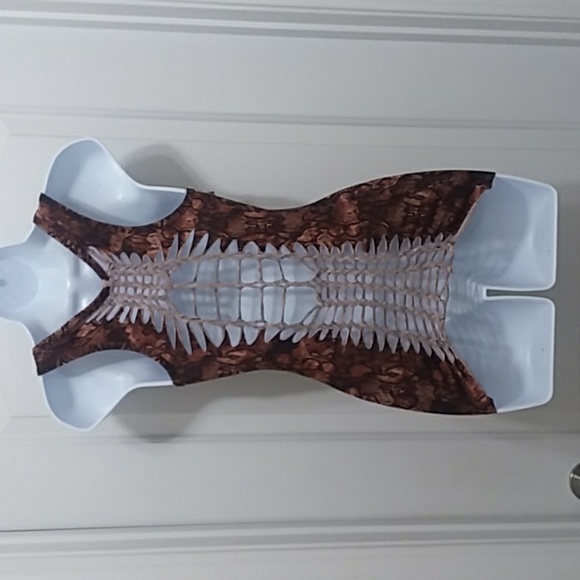 Upcycled Once & Again Snake Print Tank Top - Picture 3 of 11